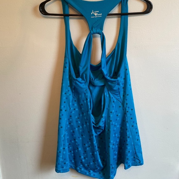 Workout Tank Top - Blue Polka Dots - Medium - Picture 2 of 3